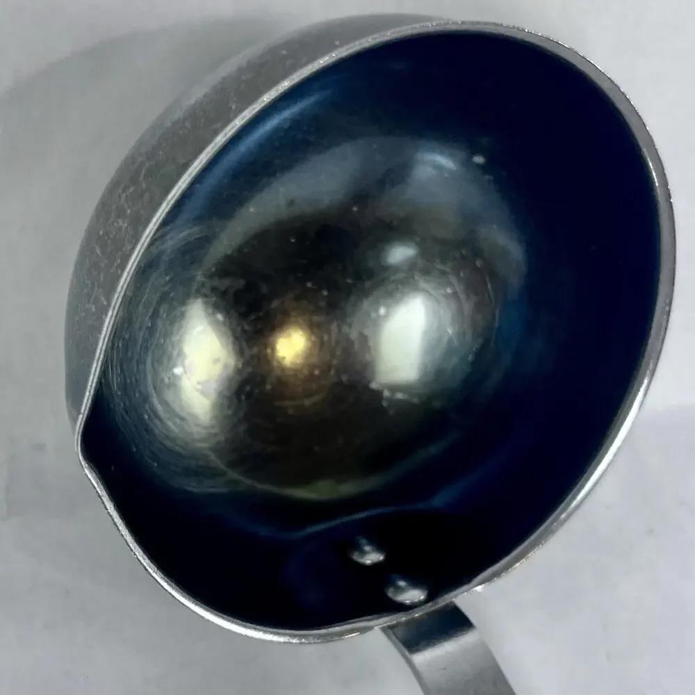 Vintage EKCO Forge Mid Century Stainless Ladle Black Handle Pour Spout 11” USA